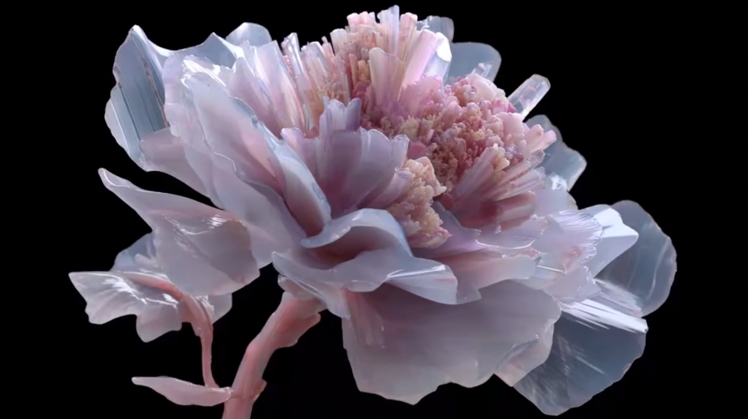 Crystal flower closeup