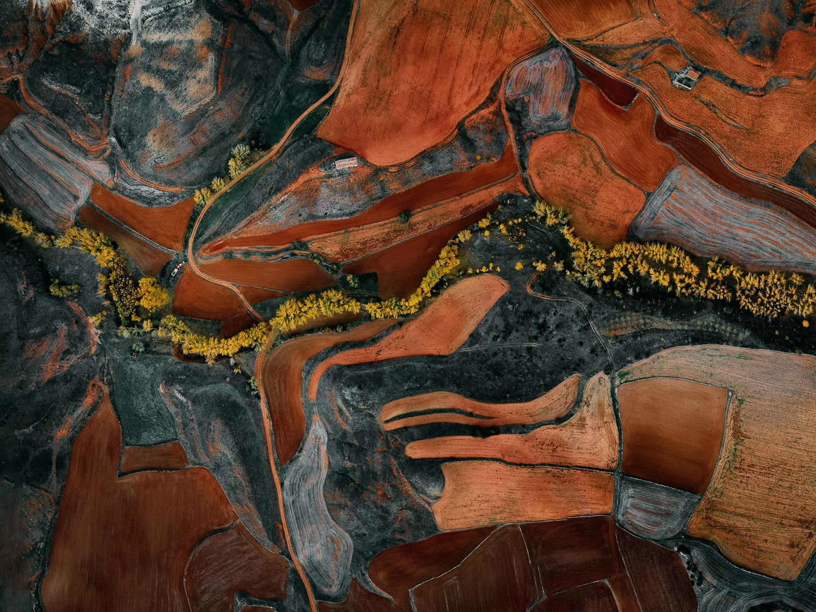 Aerial earth landscape