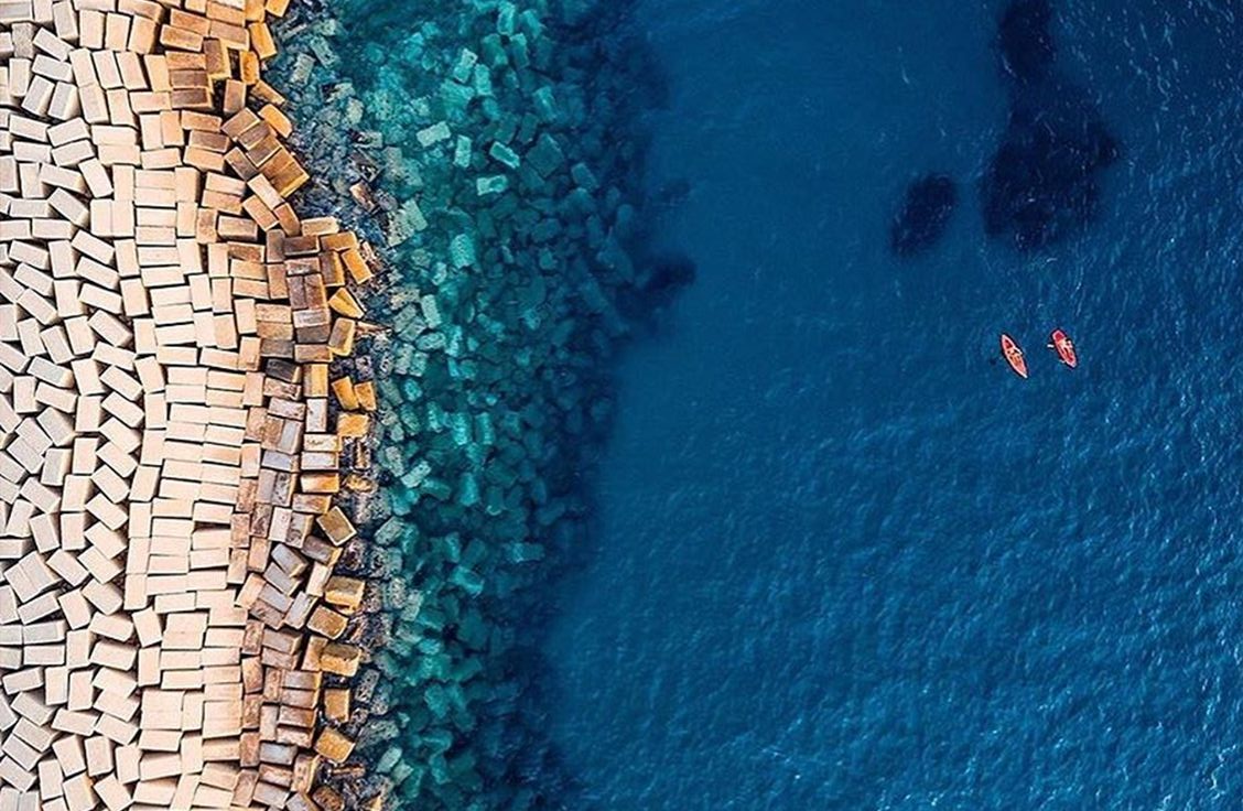 Aerial coastline